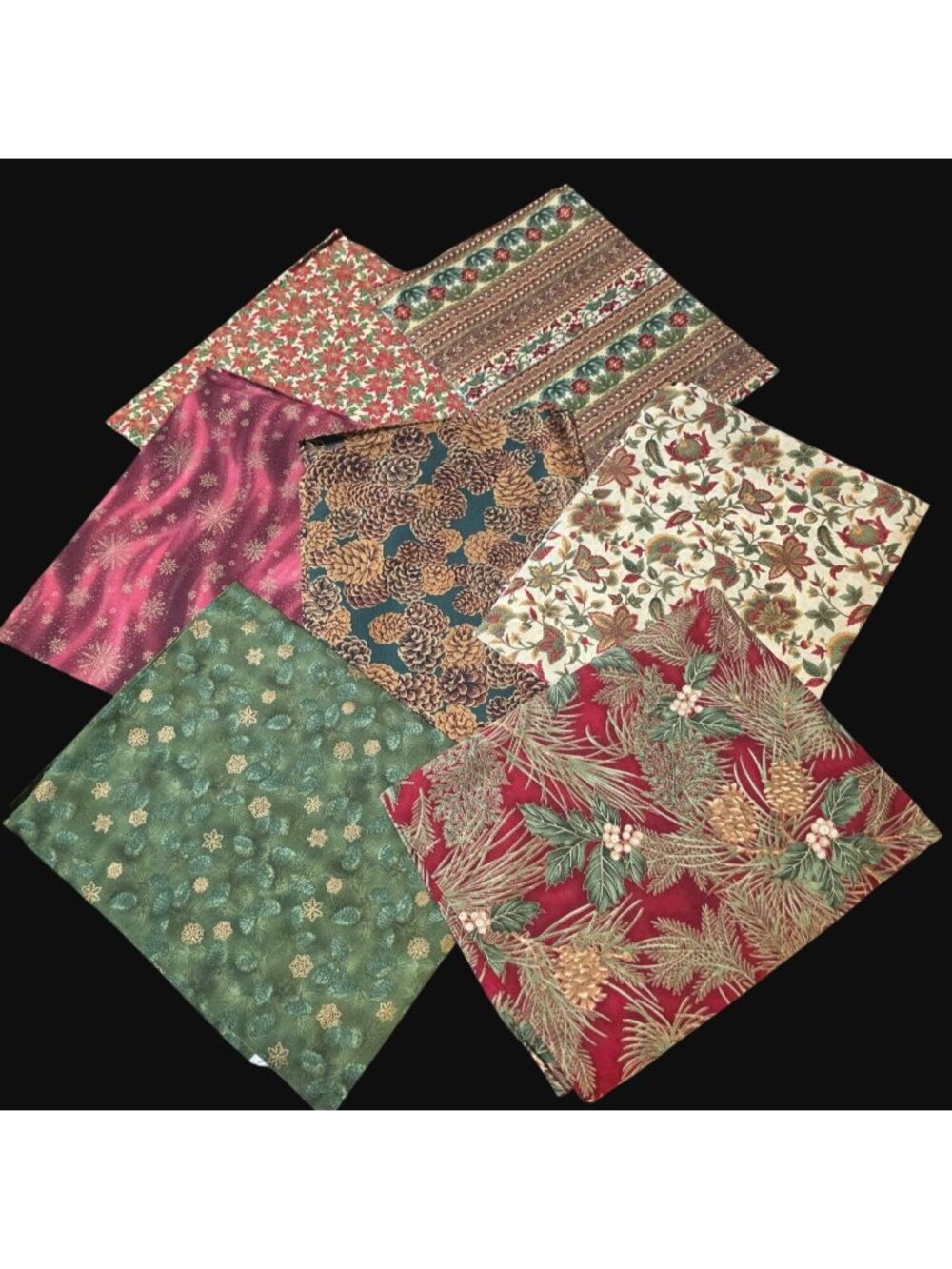 Vintage 1999 Hoffman 75th Anniversary Medley Fabric Bundle 7 Fat Quarters OOP